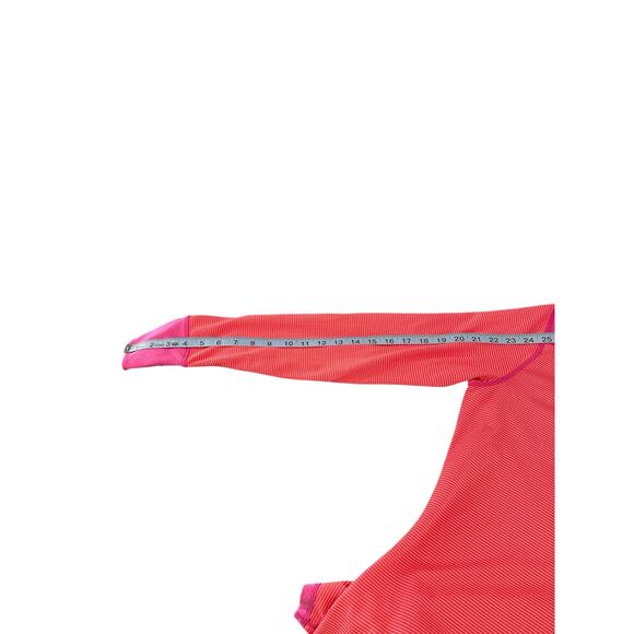 Saucony Pink Purple Striped Long Sleeve Cuffins Workout Running Shirt - Picture 13 of 15